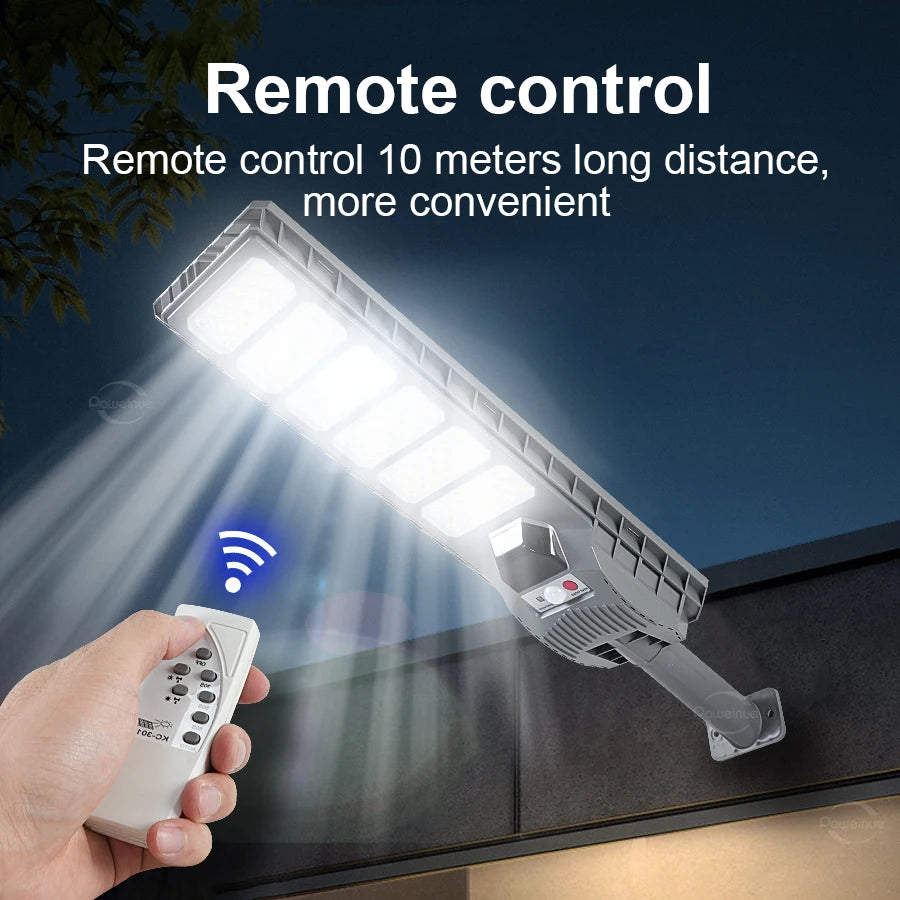 Luminária 4000W/3000W/1000W Solar para área externas à Prova d'Água com sensor de movimento.