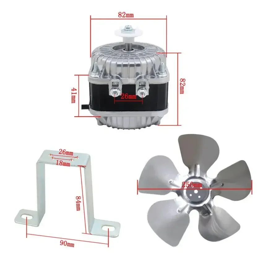 Motor de 25W 35W 40W 60W 75W 100W para resfriamento de geladeira e condensação, motor do ventilador do condensador do freezer