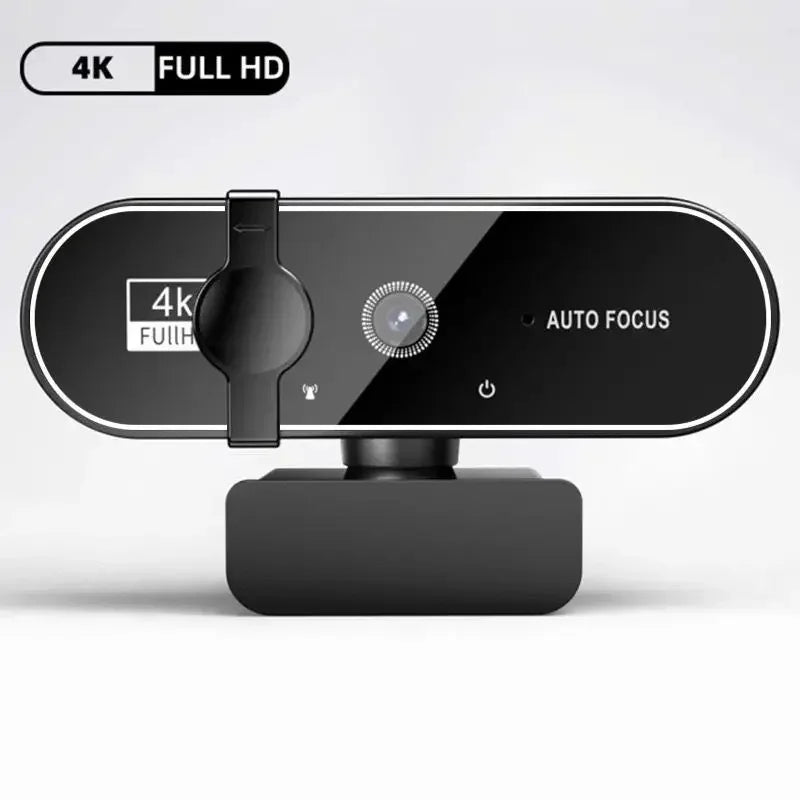 Câmera de Vídeo Webcam 4K 2K Autofoco para Streaming com Microfone Full HD 1080P Webcams para PC/Computador/Notebook