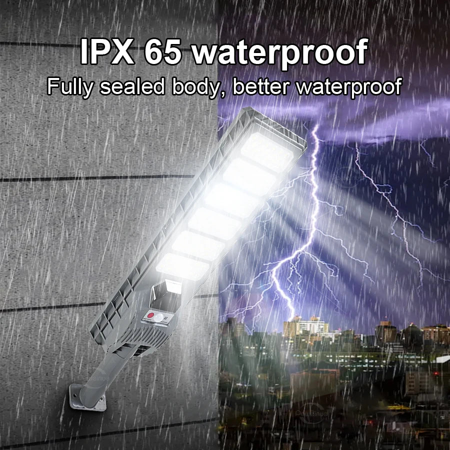 Luminária 4000W/3000W/1000W Solar para área externas à Prova d'Água com sensor de movimento.